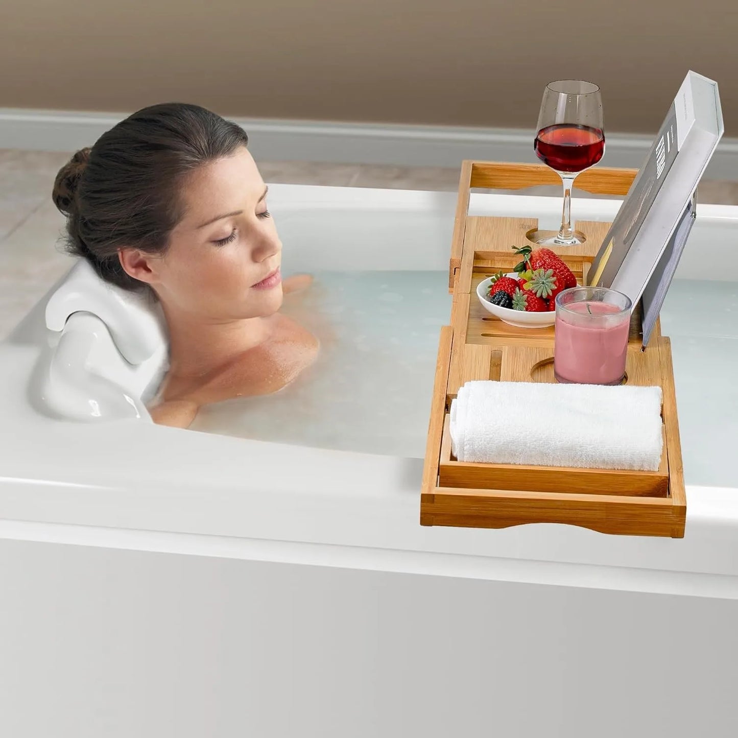 Bamboo Bathtub Caddy