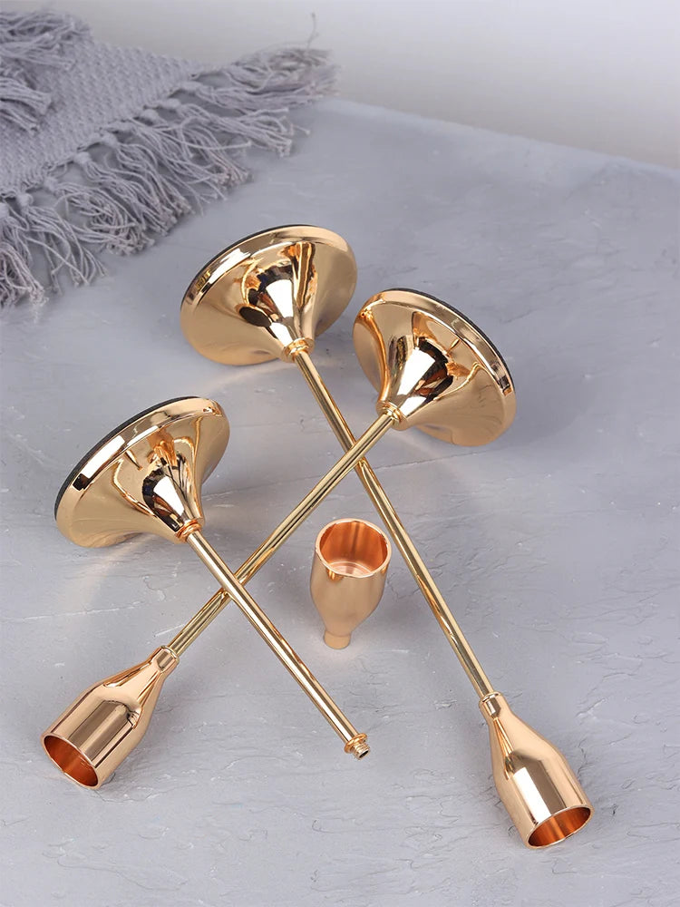 European style Metal Candle Holders, 3 Pcs