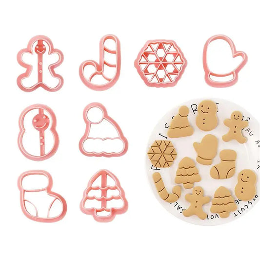 Christmas Cookie Cutters Set, 8 Pcs