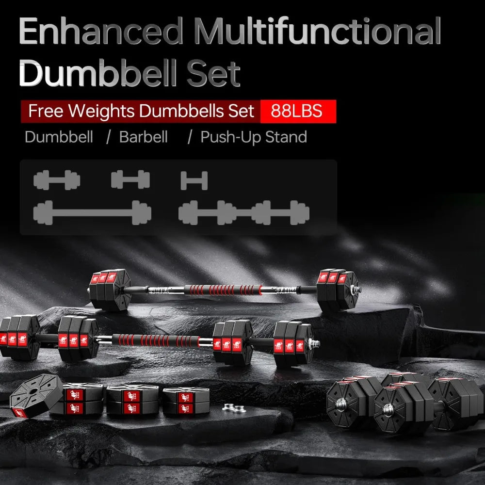 Adjustable Weights Dumbbell/Barbell Set