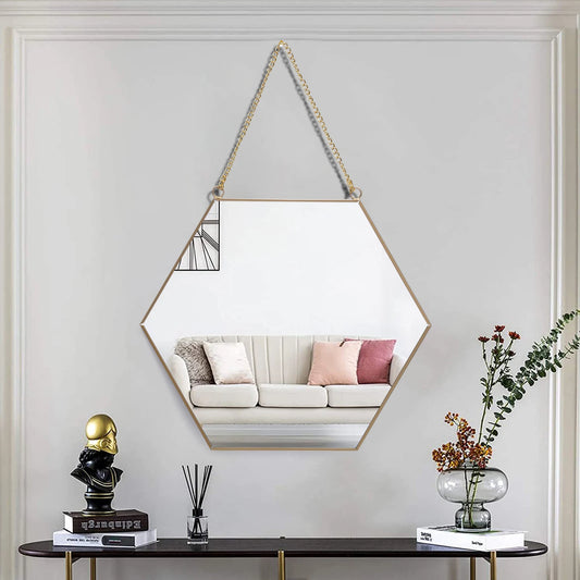 Hexagon Hanging Wall Mirror