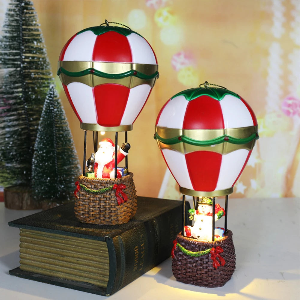 LED Snowman Hot Air Balloon Ornaments