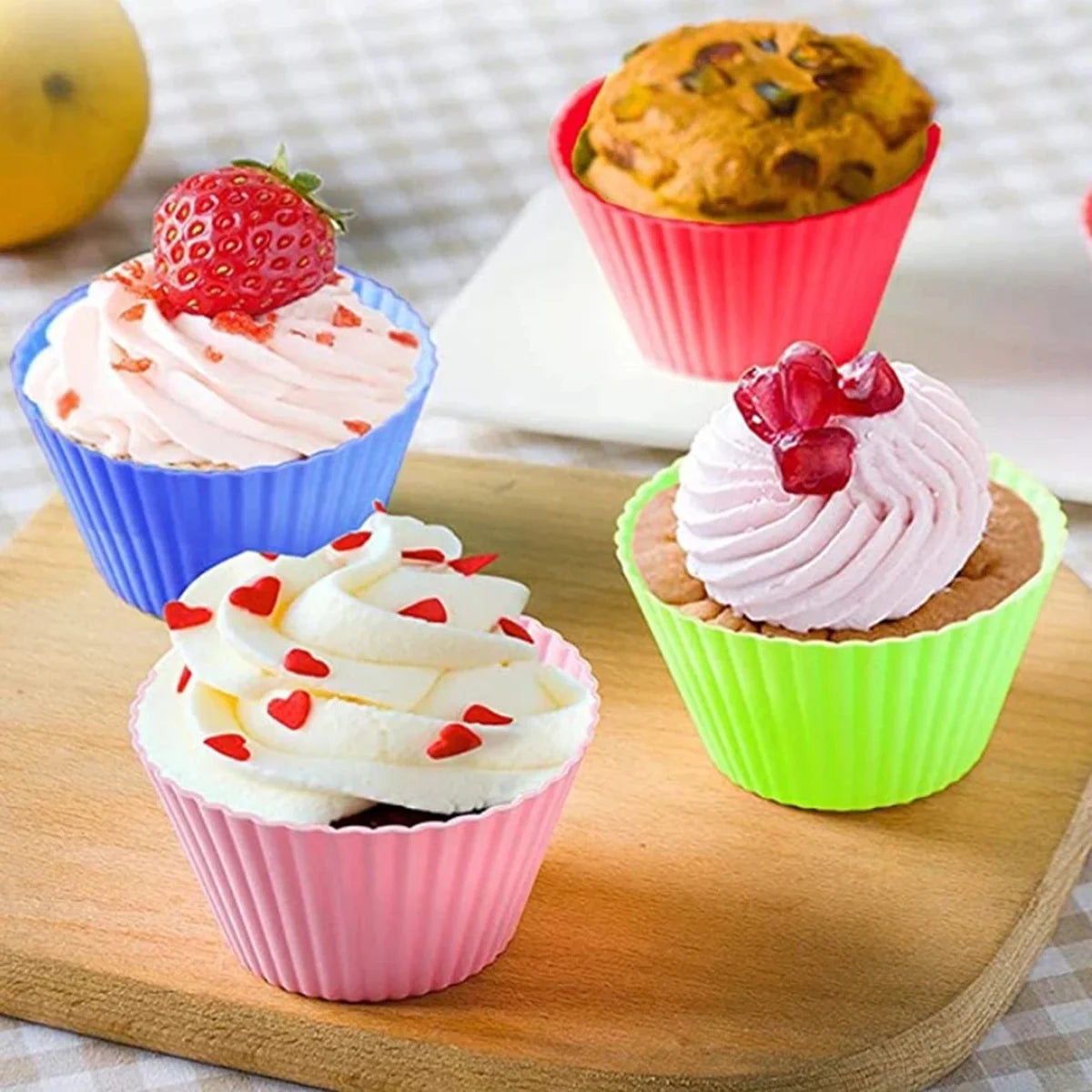 Silicone Baking Cups, 12 Pcs