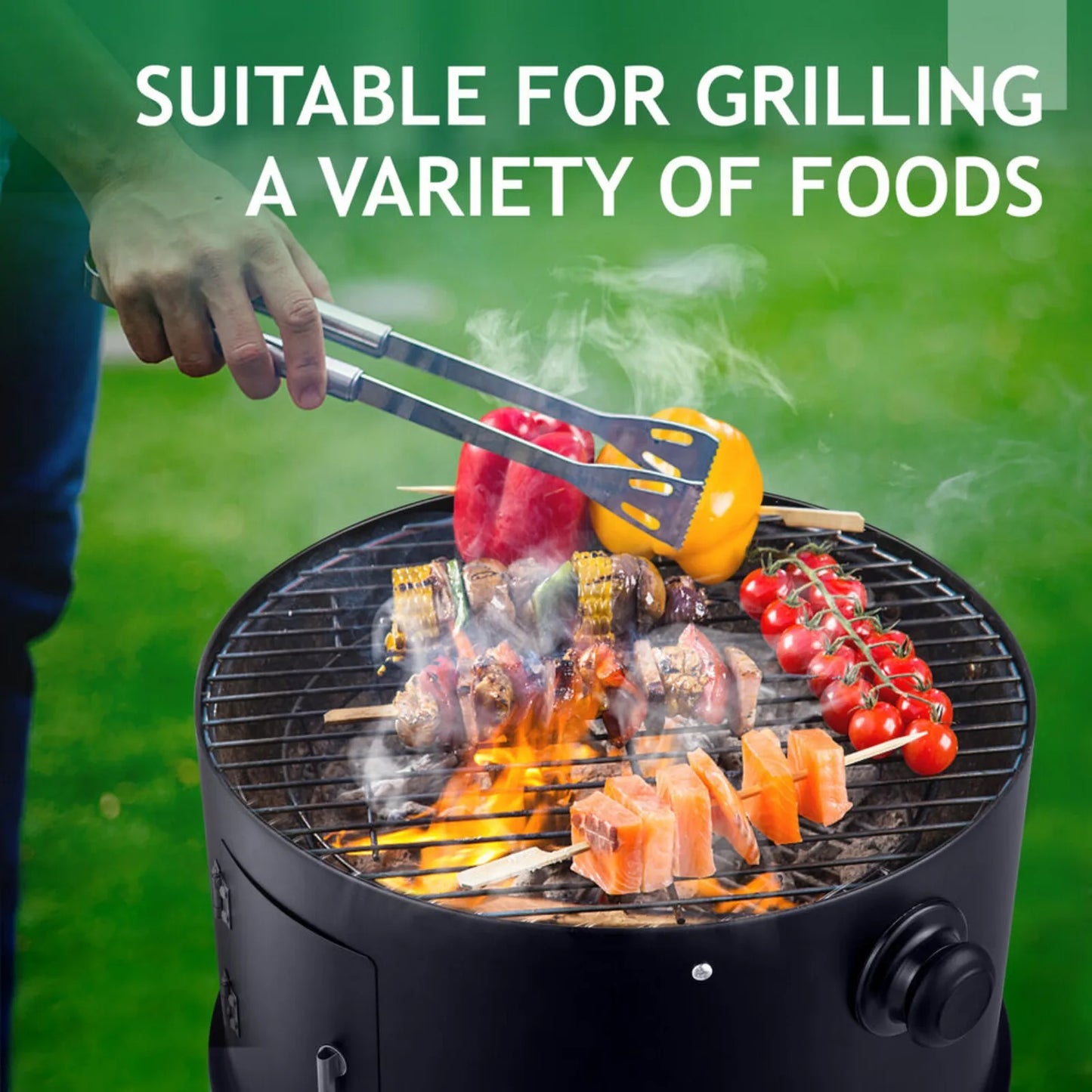 3 in1 Charcoal Smoker Grill