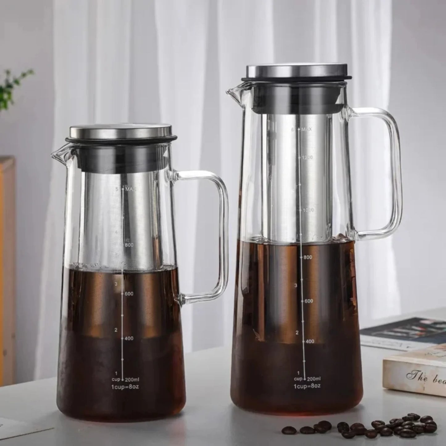 Glass Cold Brew Coffee Pot with Filter