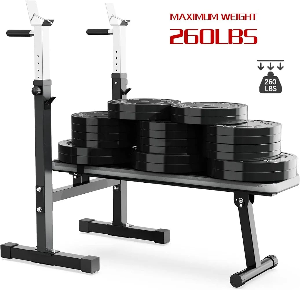 Adjustable Weight Bench with Squat Rack