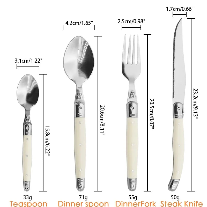 Stainless Steel  Silverware, 4/6/24pcs