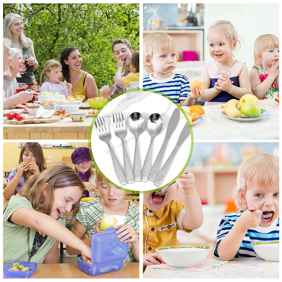 15Pcs Kids Silverware