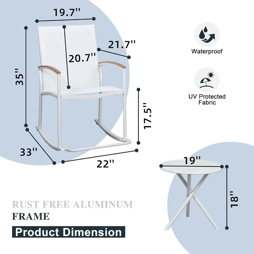 3 Piece Patio Bistro Set