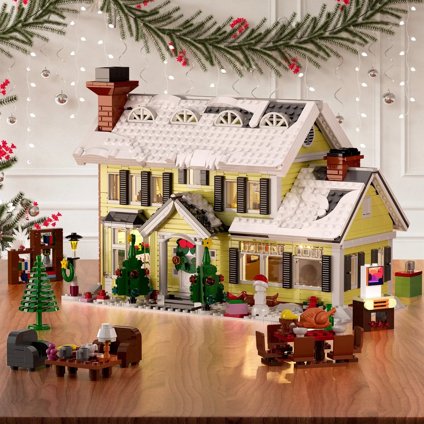 Christmas Snow Village House, 1156 Pcs