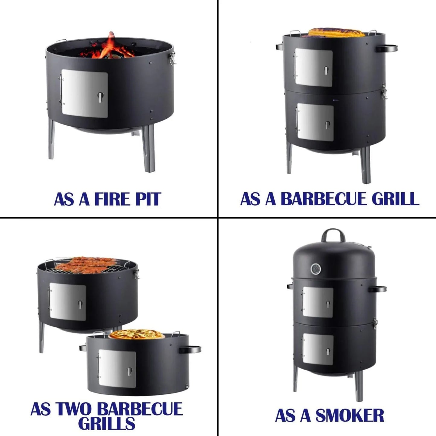 Steel Charcoal Smoker, 17"