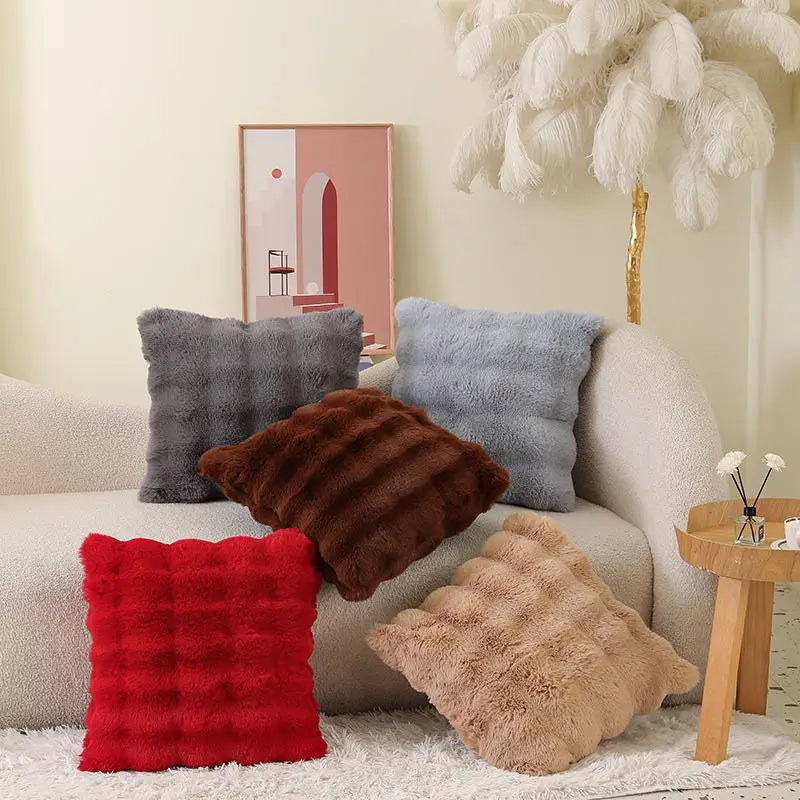 Faux fur pillow