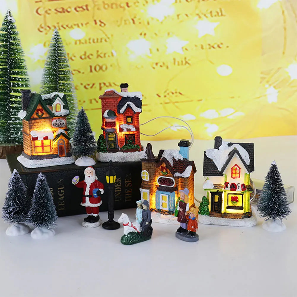 Mini Christmas Town, LED 12 Pcs