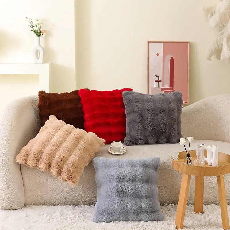 Faux fur pillow