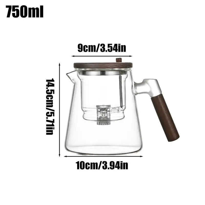 Press Filter Teapot With Strainer, 750ml