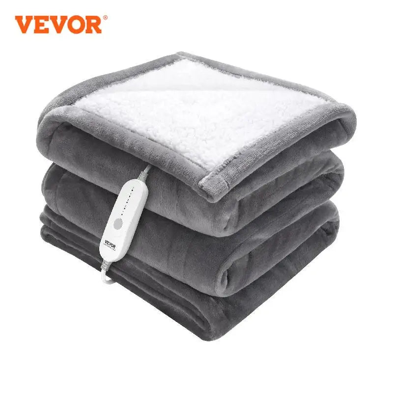 Flannel Heated Blanket, 5 Levels with Timer