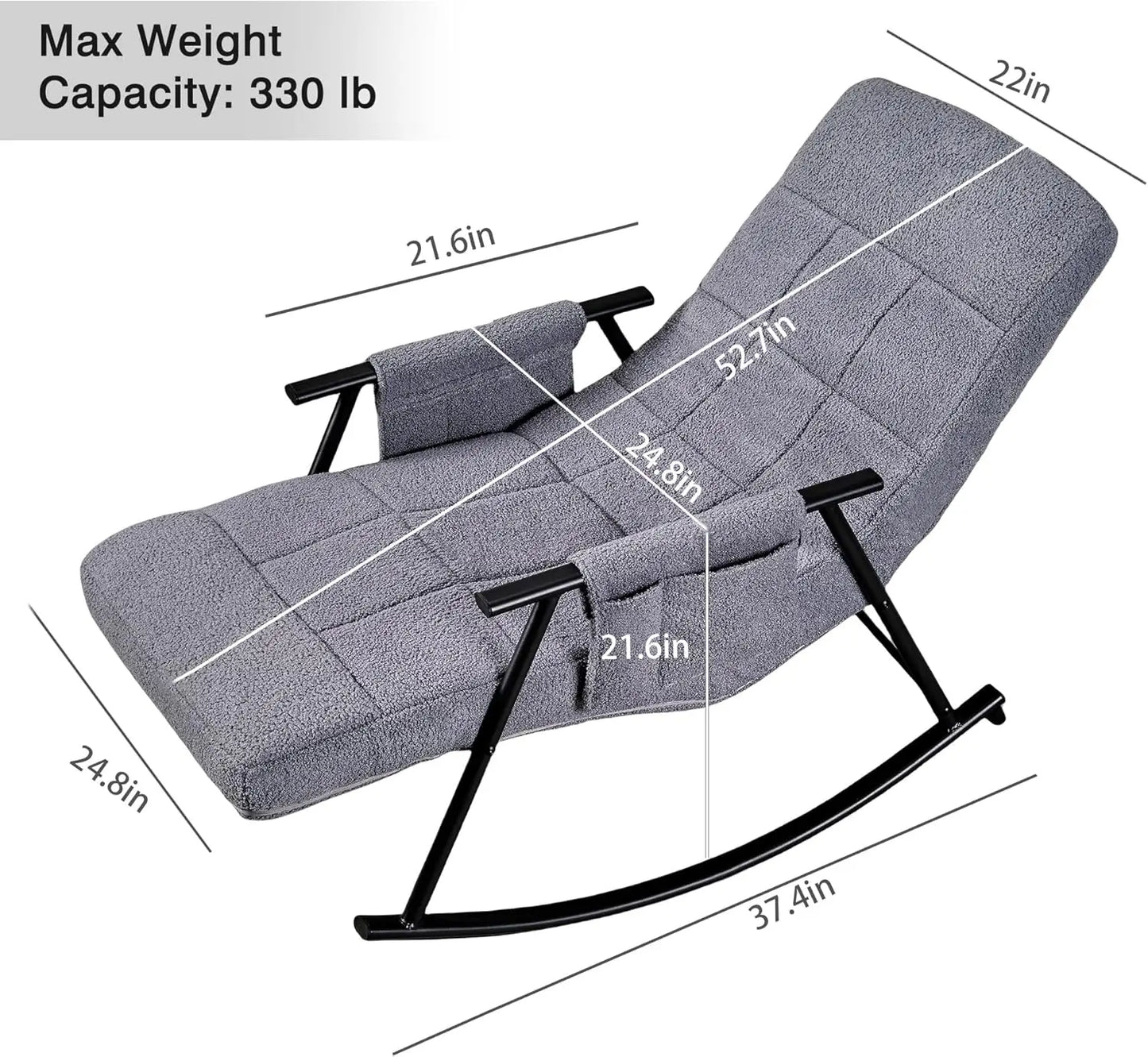 High Back Nursery Rocking Chair with Footrest