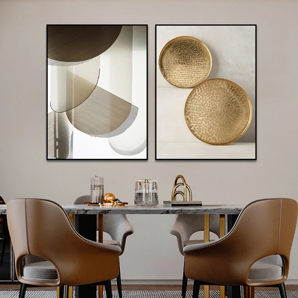 Modern Abstract Geometric Wall Art,  3PCS F