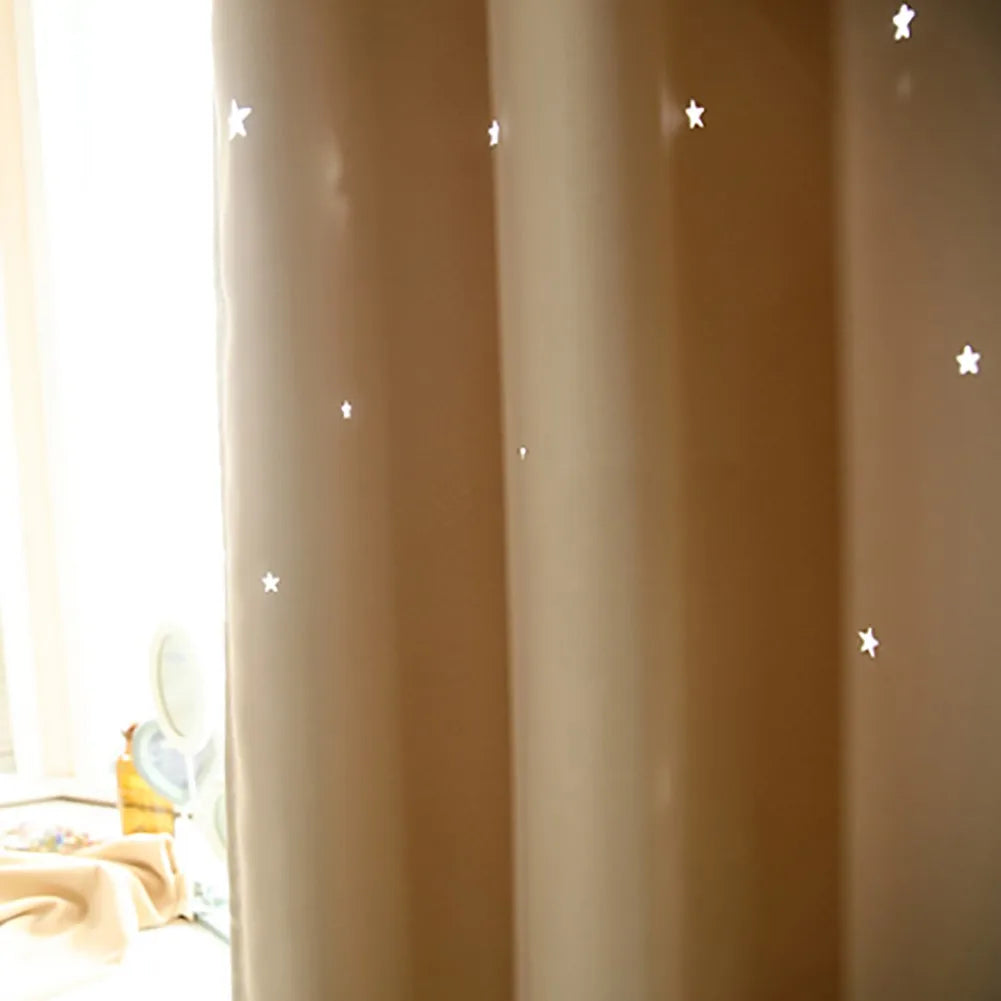 Double Layer Blackout Star Pattern Curtains