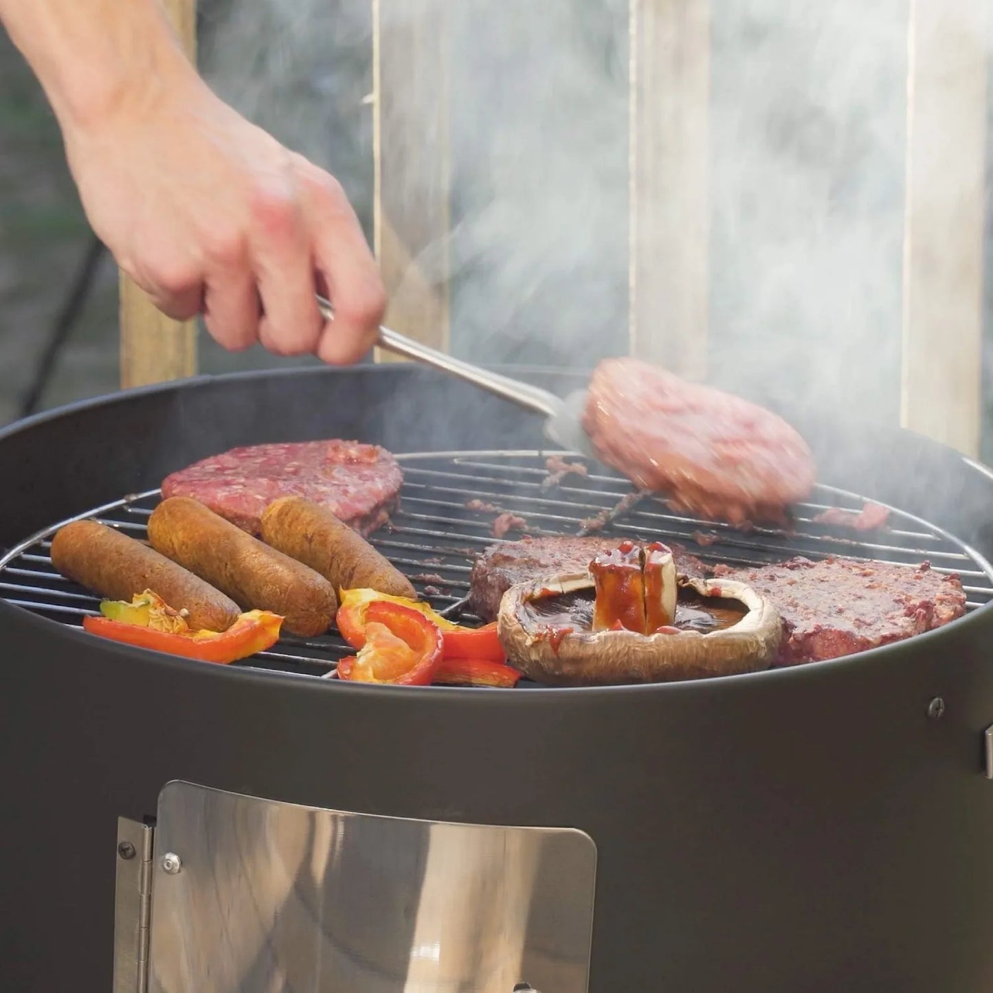 Steel Charcoal Smoker, 17"