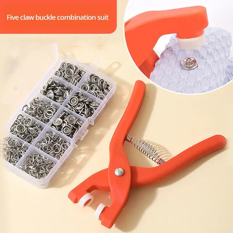 Snap Button Kit With Hand Pressure Plier, 50pcs Snaps