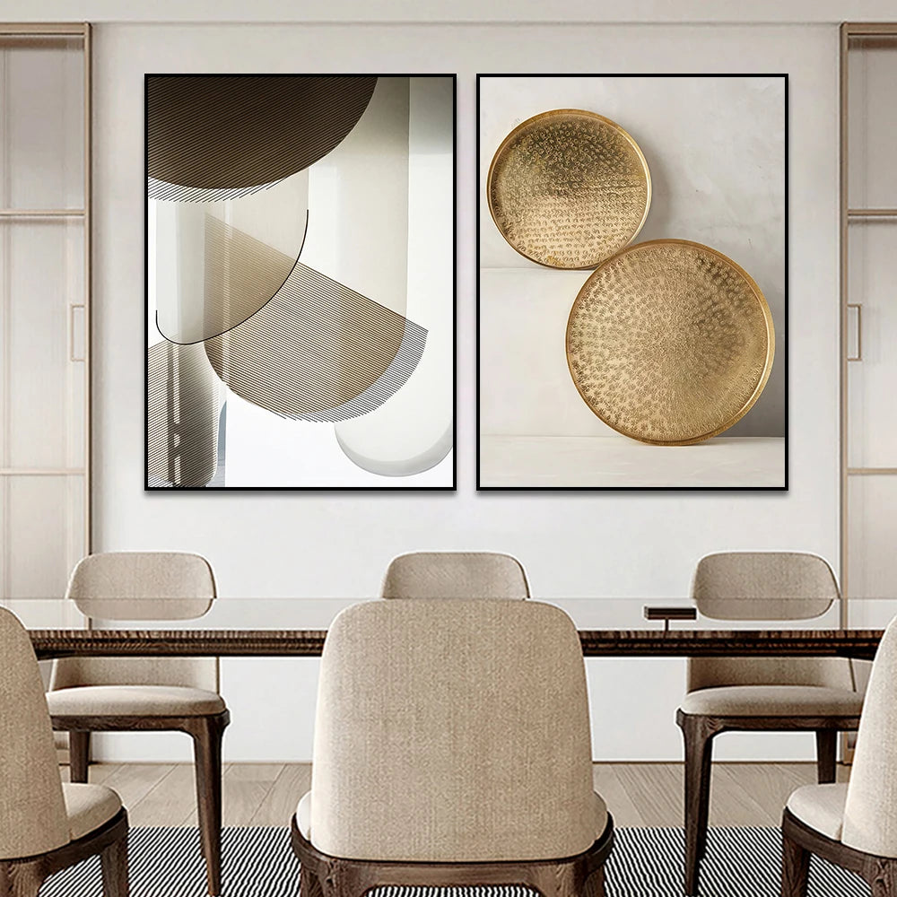 Modern Abstract Geometric Wall Art,  3PCS F