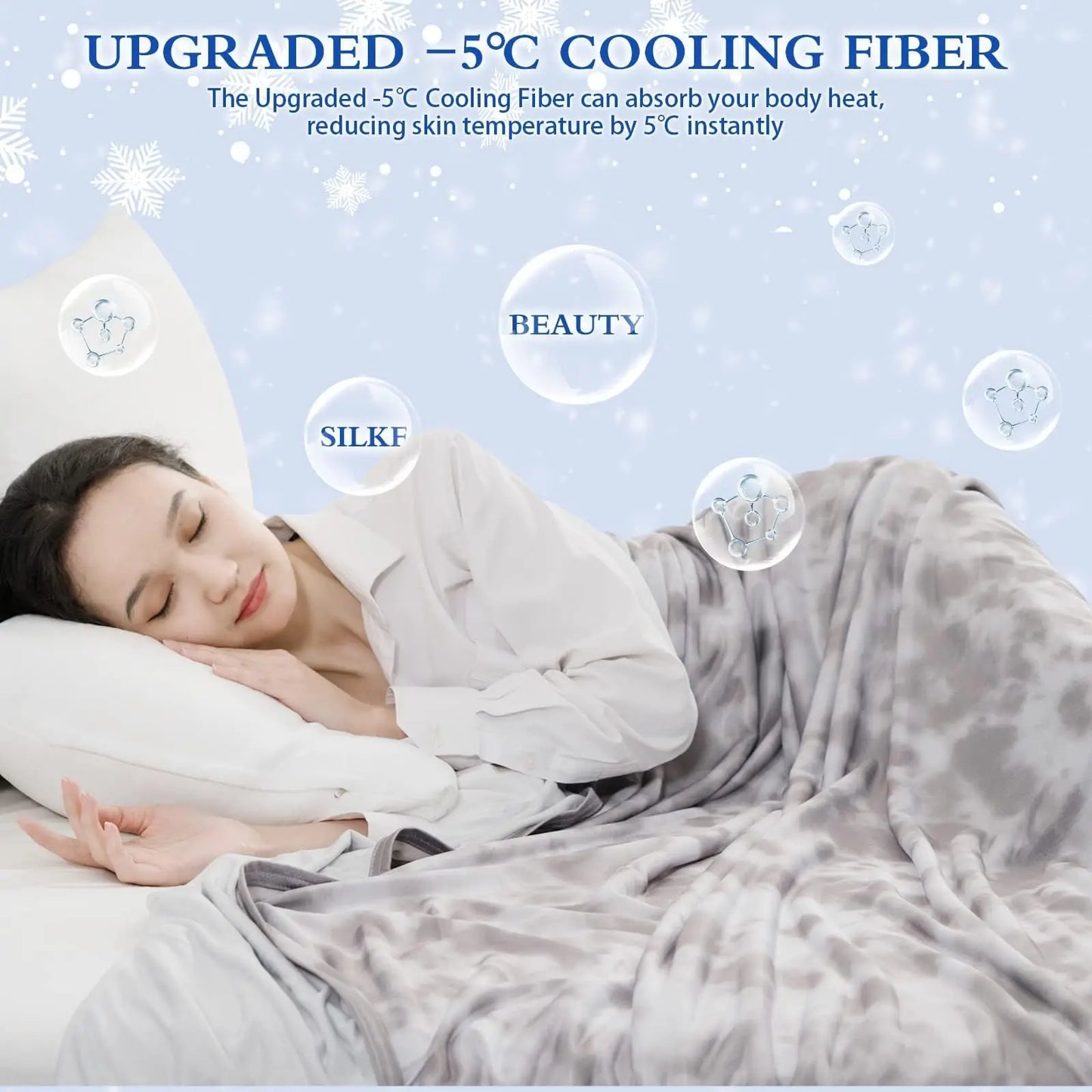 Double Sided Cold Effect Cooling Blanket