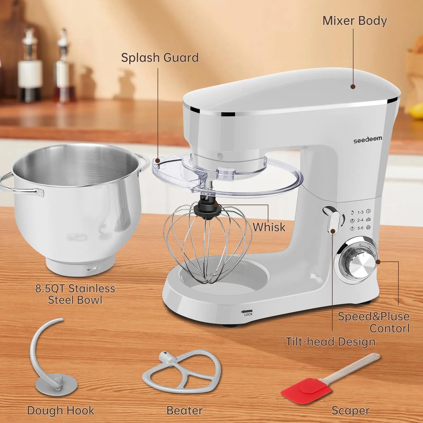 8.5 Qt  Electric Stand Mixer