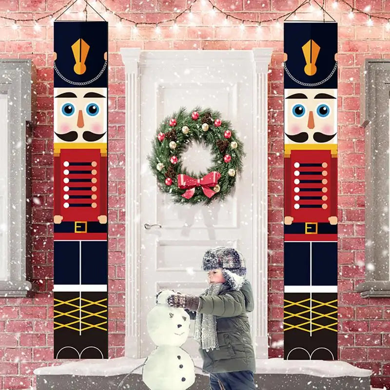 Nutcracker Front Door Holiday Banner