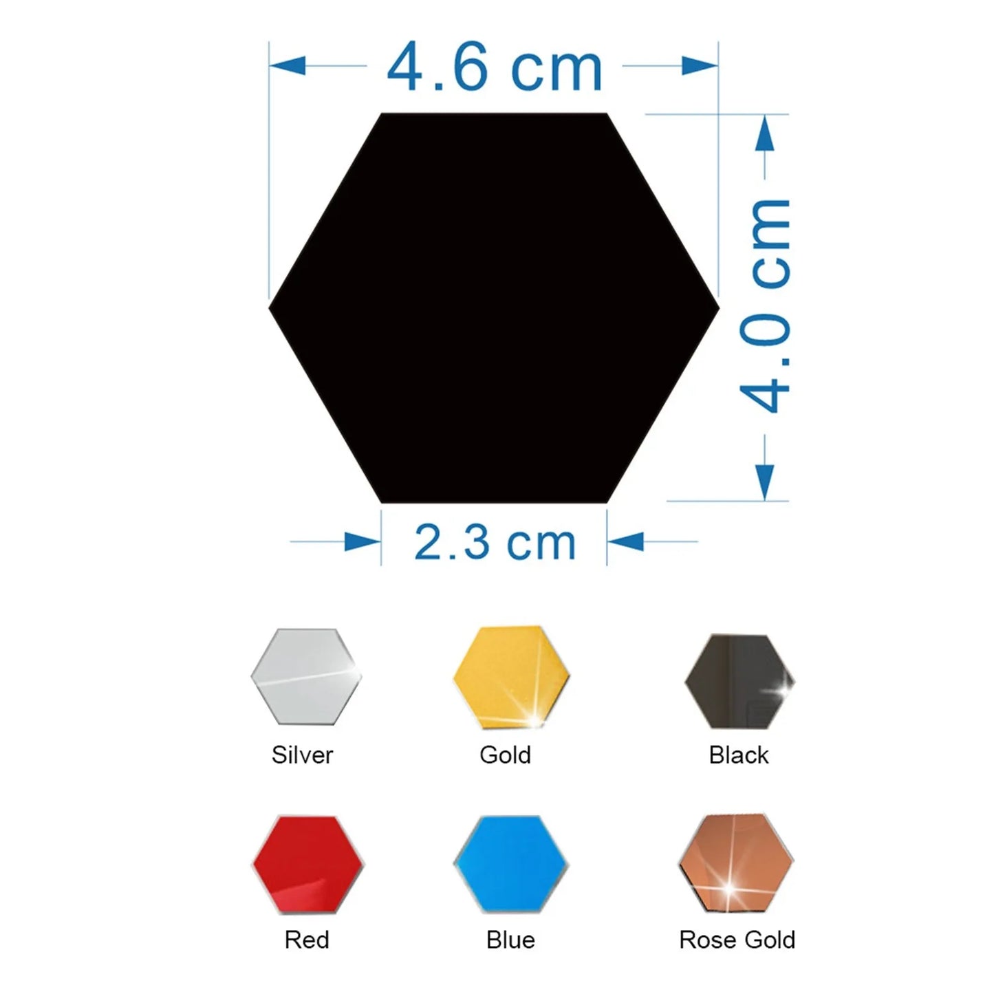 Hexagon Mirror Stickers