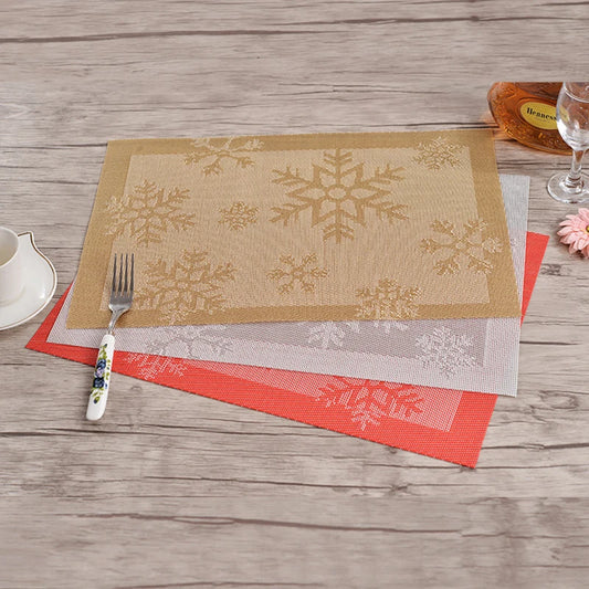 Christmas Snowflake Placemat, 2Pcs