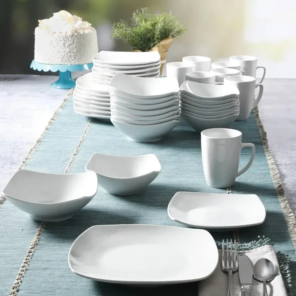 Square Dinnerware Se, 40-Piece